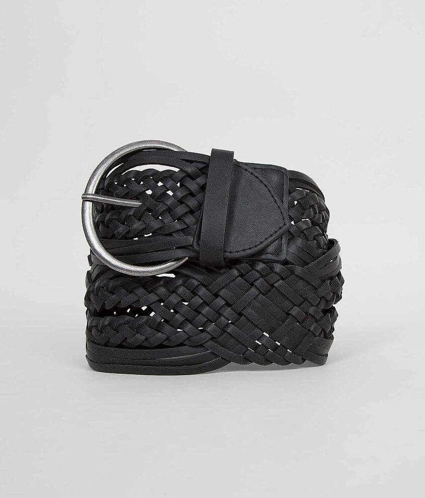 Black braided belt clearance women's