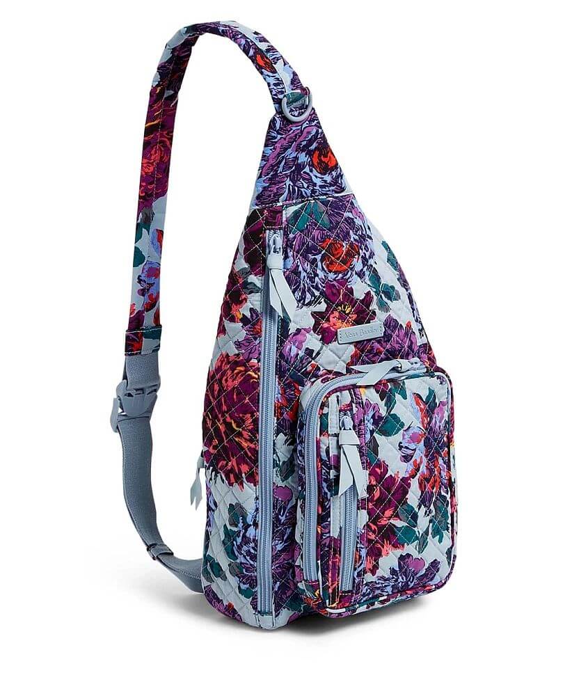 Vera Bradley Neon Blossom Sling Backpack front view