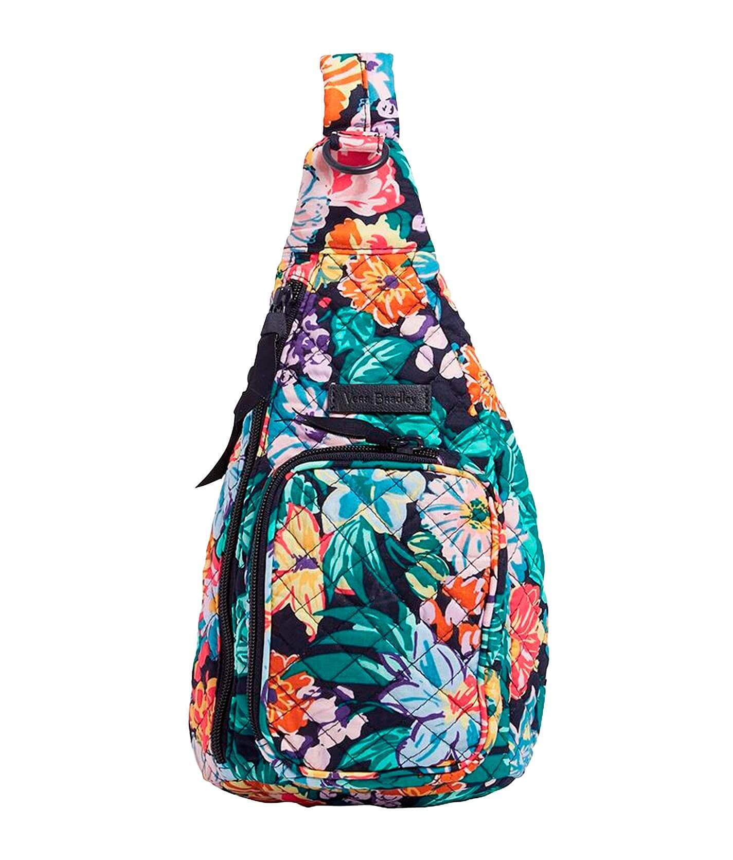 Vera Bradley Sling Backpack Hope Blooms NWT Vera - Lay Flat Travel Backpack in Hope Blooms Teal: https  main image 4