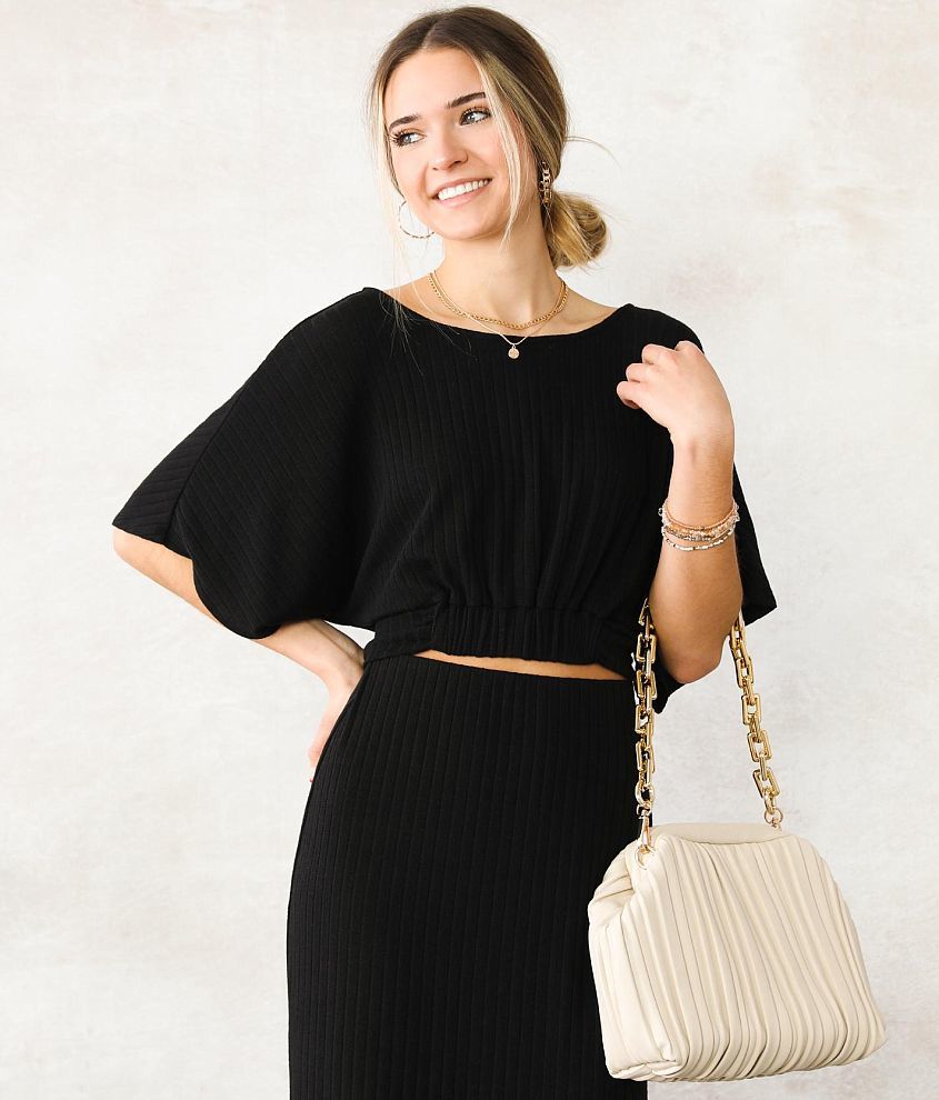 Willow &amp; Root Ribbed Top front view