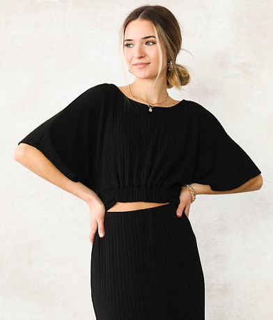 Willow &amp; Root Ribbed Top full right side view