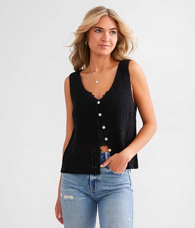 Very J Knit Sweater Vest FULL_LEFT_SIDE