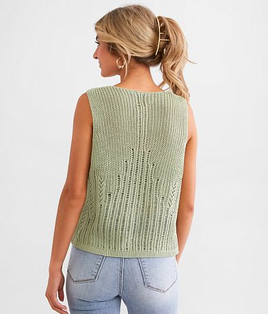 Very J Knit Sweater Vest back view