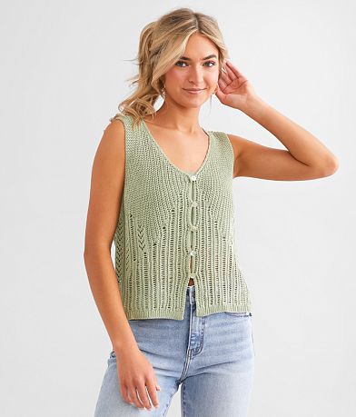 Very J Knit Sweater Vest full left side view