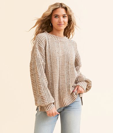 New In Chenille Sweater full left side view