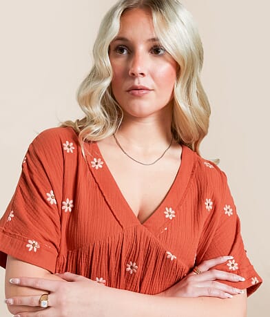 New In Embroidered Floral Babydoll Dress MISC_DETAIL_1