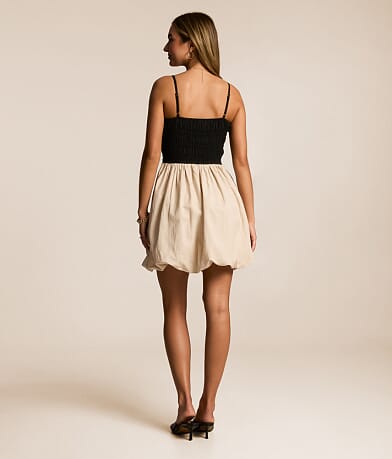 Smocked Bubble Mini Dress thumbnail 2
