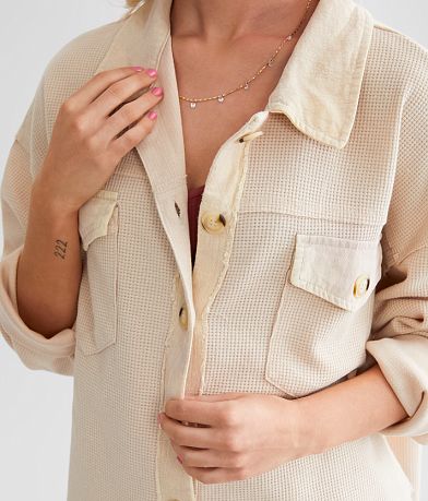 New In Washed Waffle Knit Shirt MISC_DETAIL_1