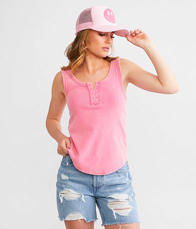 New In Notched Tank Top front view