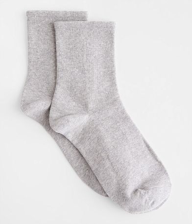 BKE Heathered Ankle Socks front view