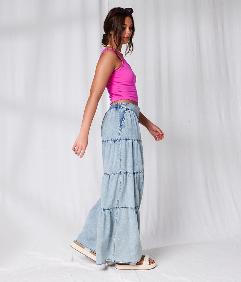 Tiered Wide Leg Pant