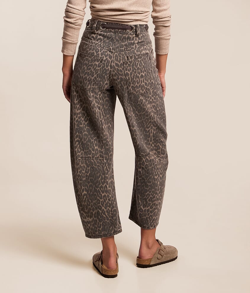 Leopard Print Barrel Stretch Pant