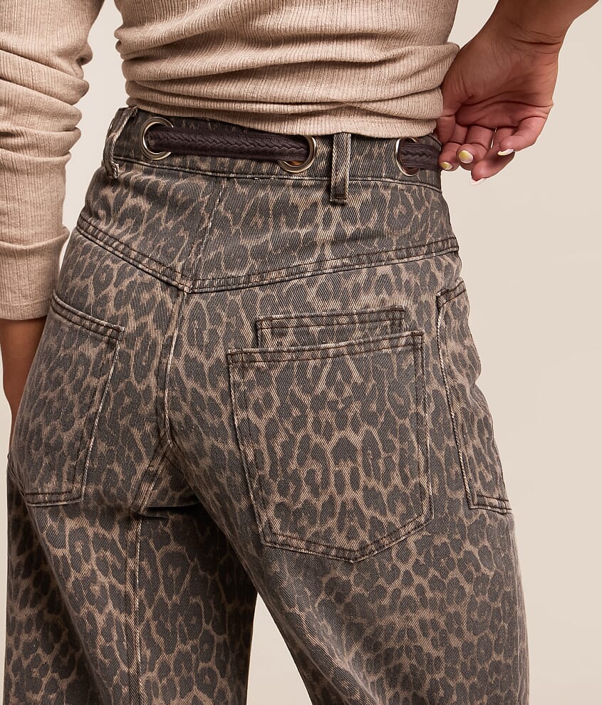 Leopard Print Barrel Stretch Pant
