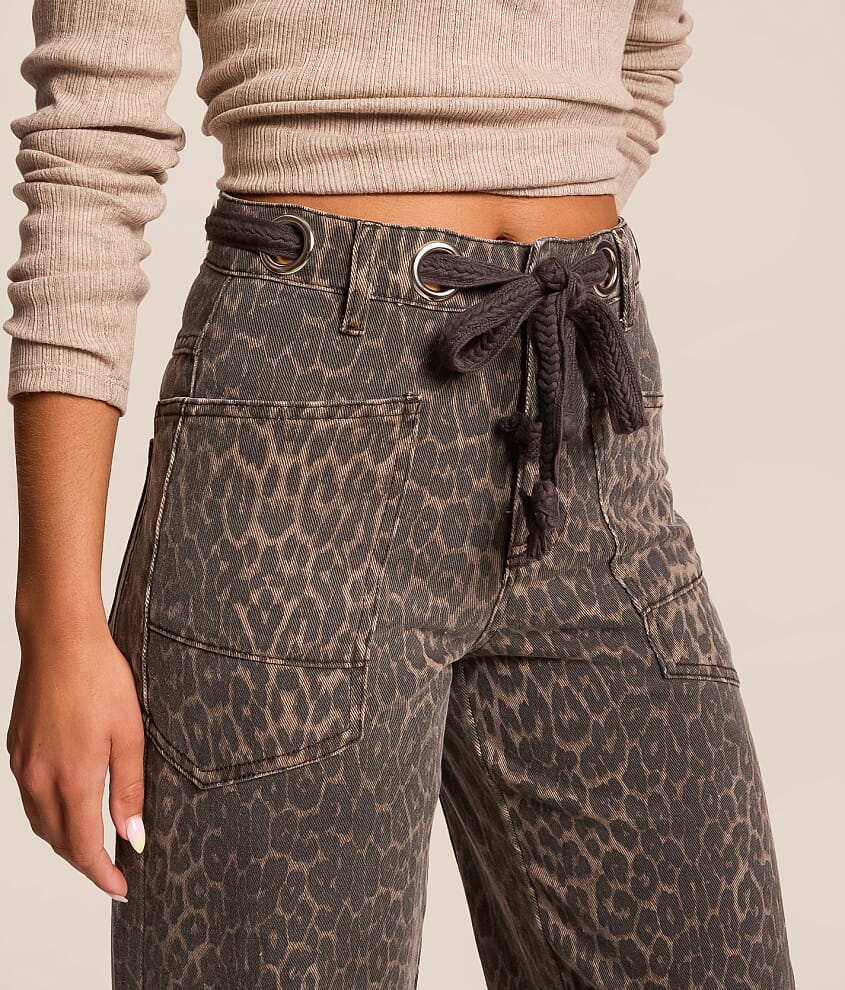Leopard Print Barrel Stretch Pant