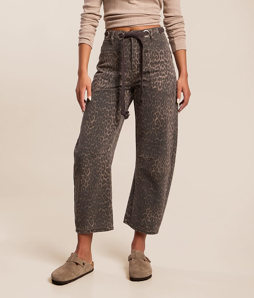 Leopard Print Barrel Stretch Pant