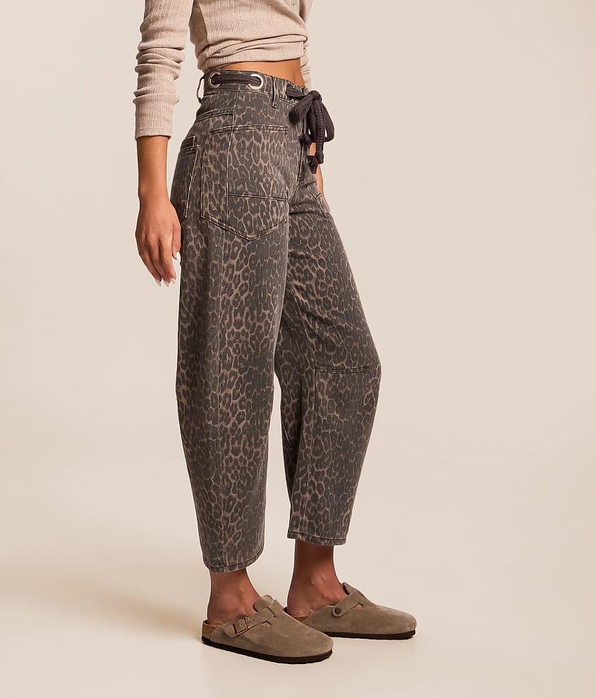 Leopard Print Barrel Stretch Pant