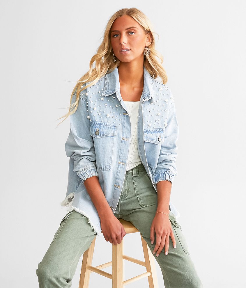 Women's embellished deals jean jackets