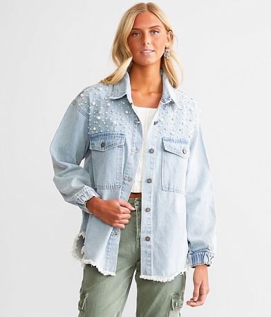 Veveret Embellished Denim Jacket FULL_LEFT_SIDE