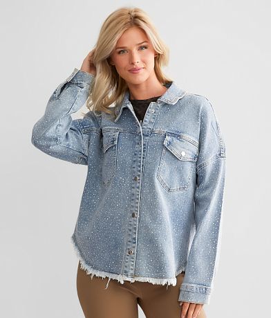 Veveret Rhinestone Denim Jacket FULL_LEFT_SIDE