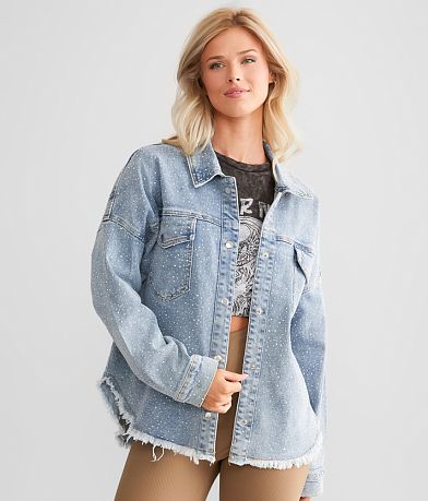 Veveret Rhinestone Denim Jacket FULL_RIGHT_SIDE