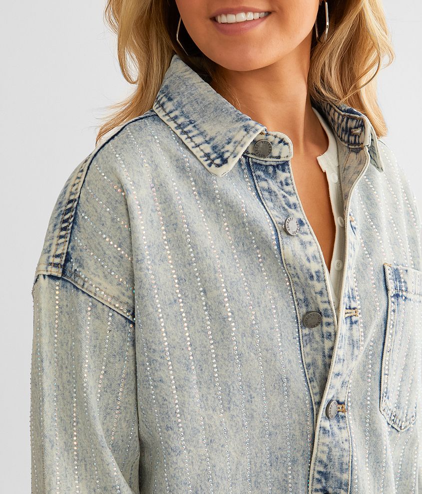 Bling Denim Shacket - thumbnail 4
