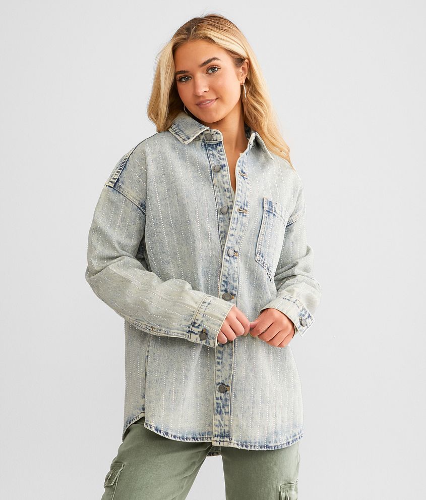 Bling Denim Shacket - thumbnail 2