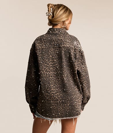Cheetah Glitz Denim Stretch Jacket thumbnail 3