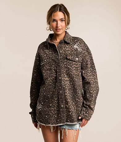 Cheetah Glitz Denim Stretch Jacket thumbnail 2