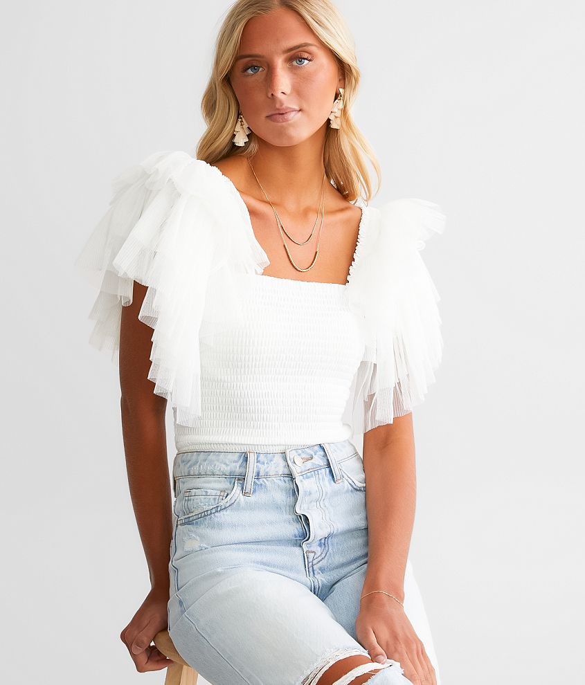 Ruffle Sleeve Bodysuit