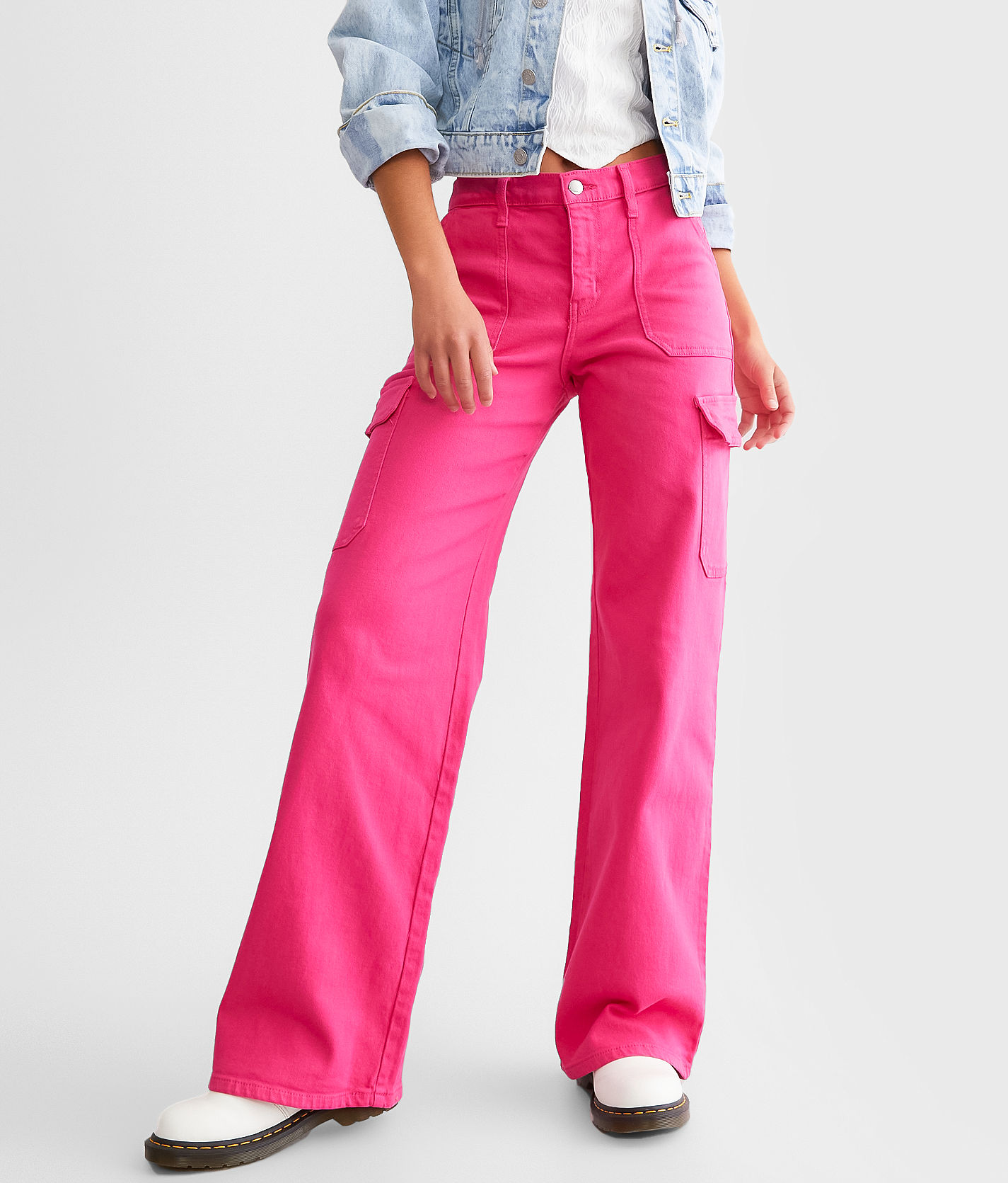 Vibrant M.I.U. Wide Leg Cargo Pant - Women's Pants in Pink | Buckle