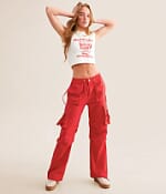 パンツ・ボトムスその他 IONSEOUL Curve piping cargo banding pants BBJ252 Vibrant M.I.U. Cargo Stretch Pant - Women's Pants in Red