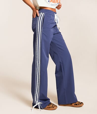 Vibrant M.I.U. Striped Stretch Track Pant front view