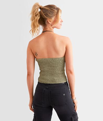Gilded Intent Cinched Halter Tank Top back view