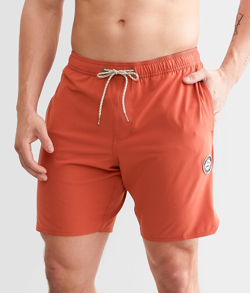 Vissla Solid Sets Stretch Swim Trunks front view