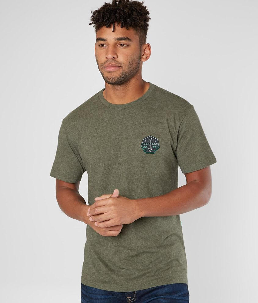 Vissla Turnpike T-Shirt - Men's T-Shirts in Dark Olive Heather | Buckle