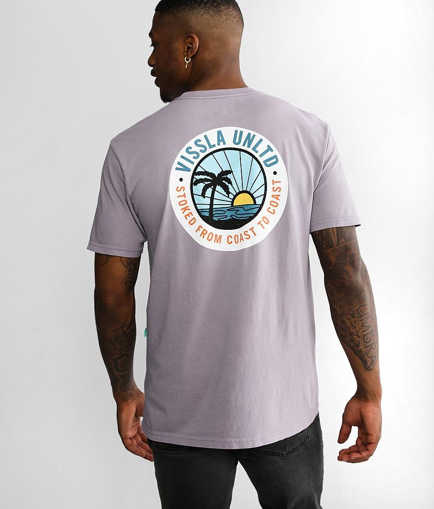 Vissla Sun Down T-Shirt - Men's T-Shirts in Dusty Lilac | Buckle