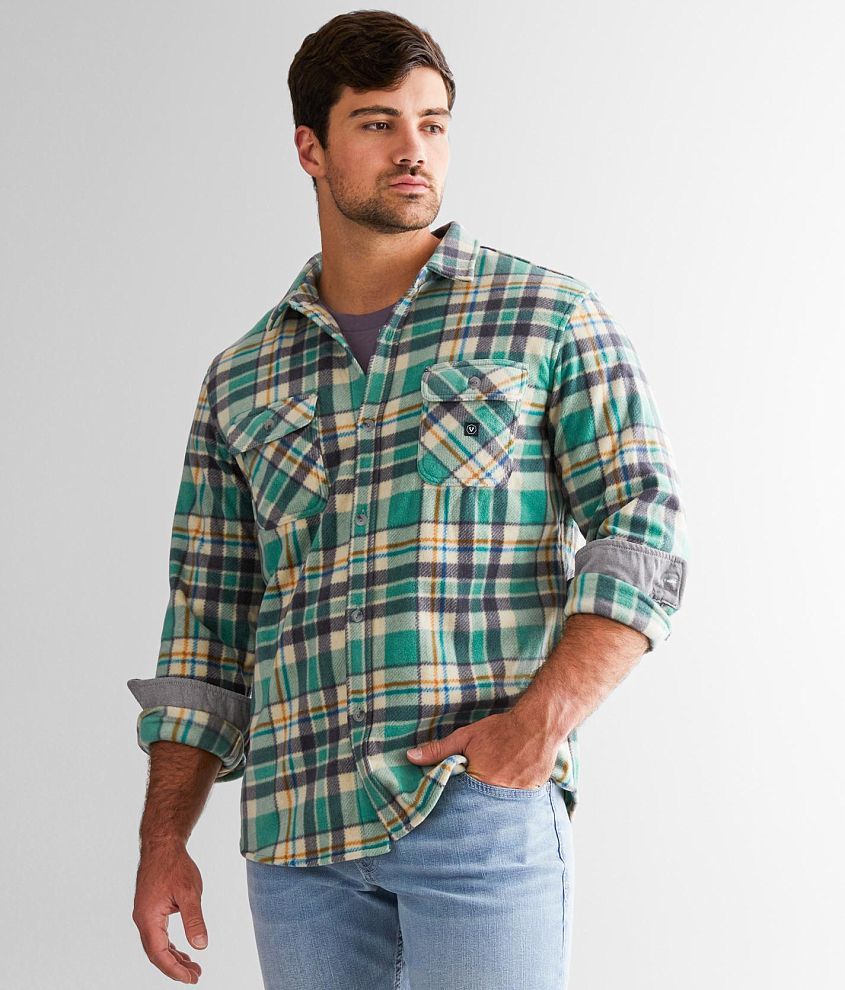 Vissla Eco-zy Fleece Flannel Shirt - Men's Shirts in Smokey Jade | Buckle