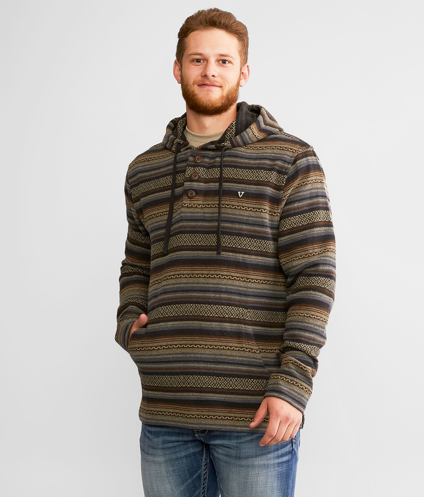 Vissla Descanso Henley Hoodie - Men's Sweatshirts in Phantom