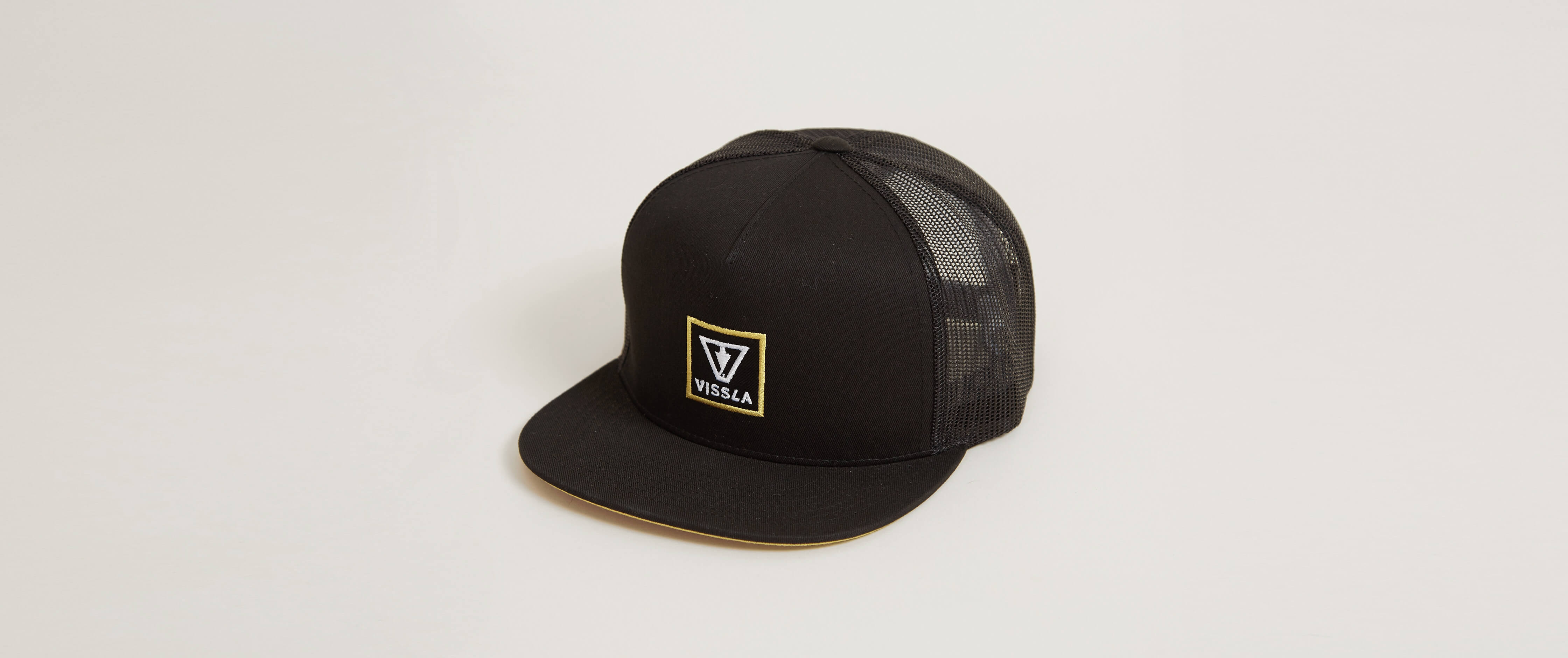 Vissla Windows Trucker Hat Clothing in Black Buckle