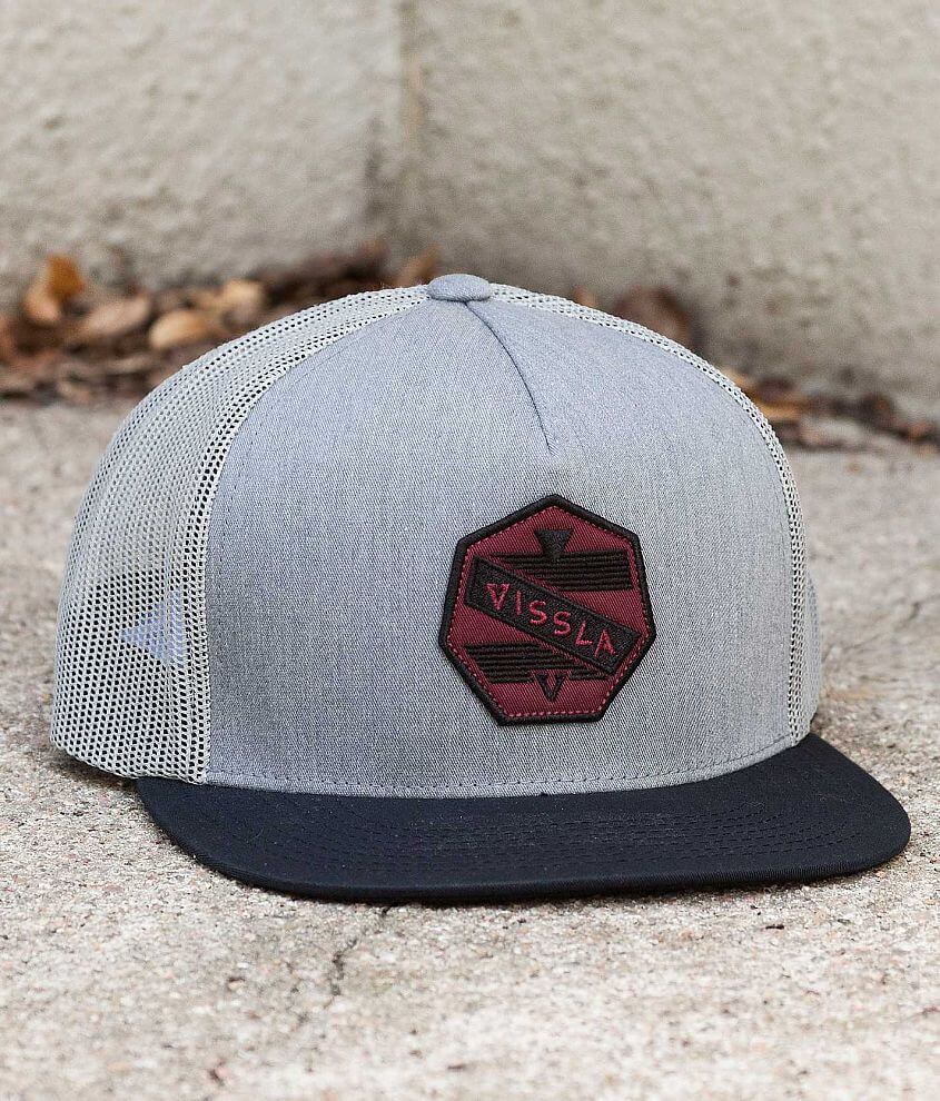 Vissla Buckle Trucker Hat Men's Hats in Grey Heather Buckle
