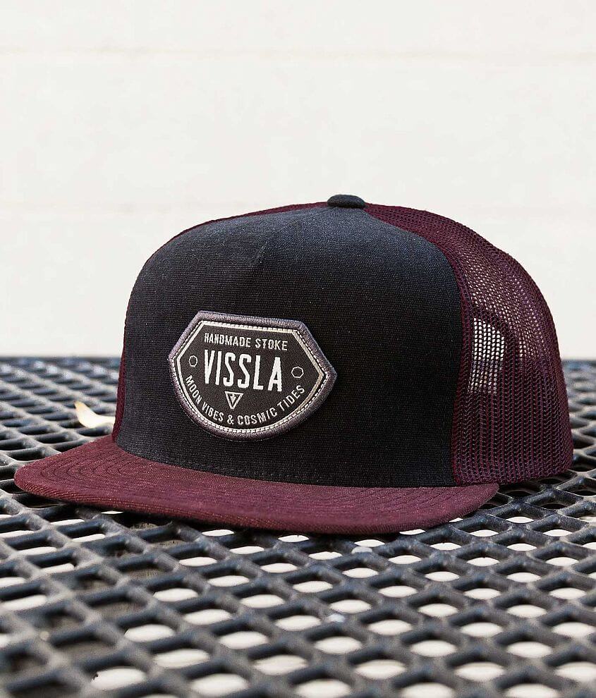 Vissla Buckle Shield Trucker Hat Men's Hats in Black Buckle