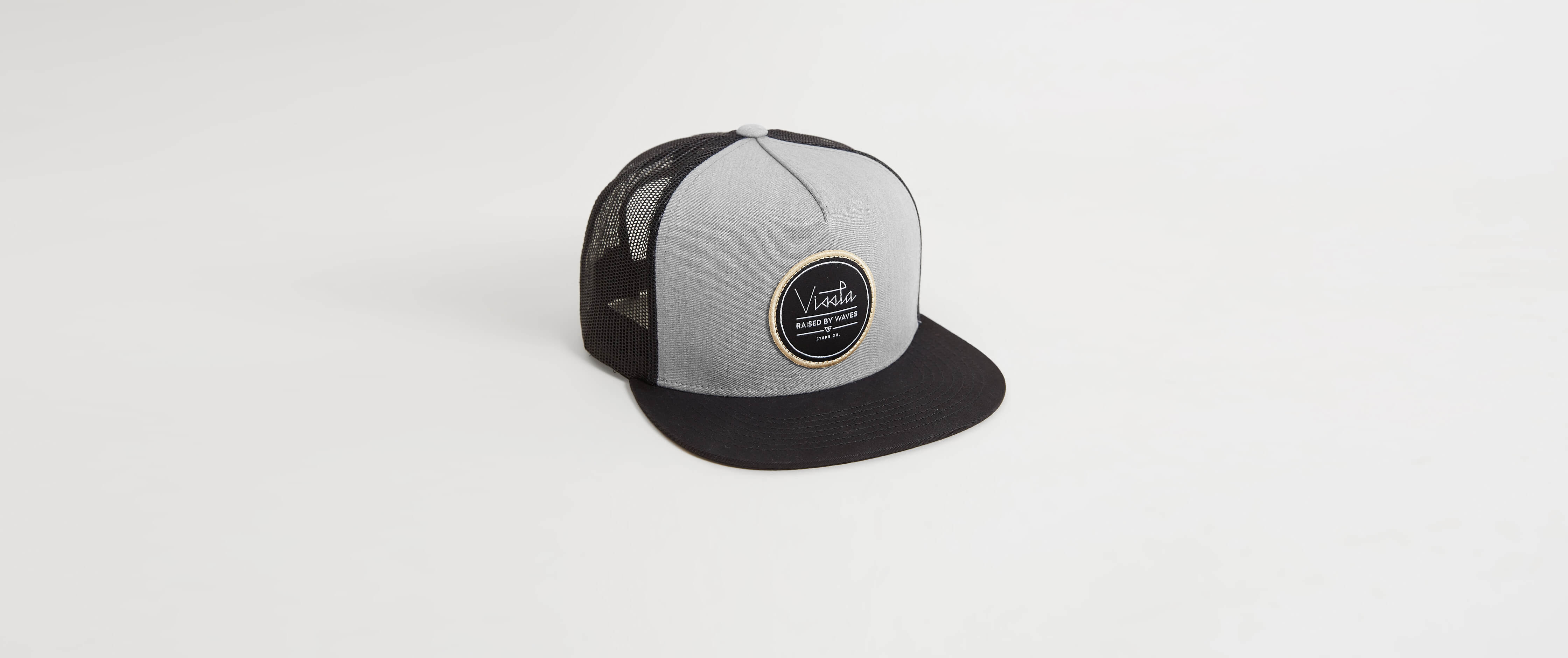 Vissla Stoker Trucker Hat Men's Hats in Grey Heather Buckle