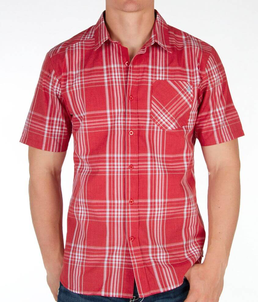 Volcom Why Factor Shirt - Men's Shirts in Deep Red | Buckle