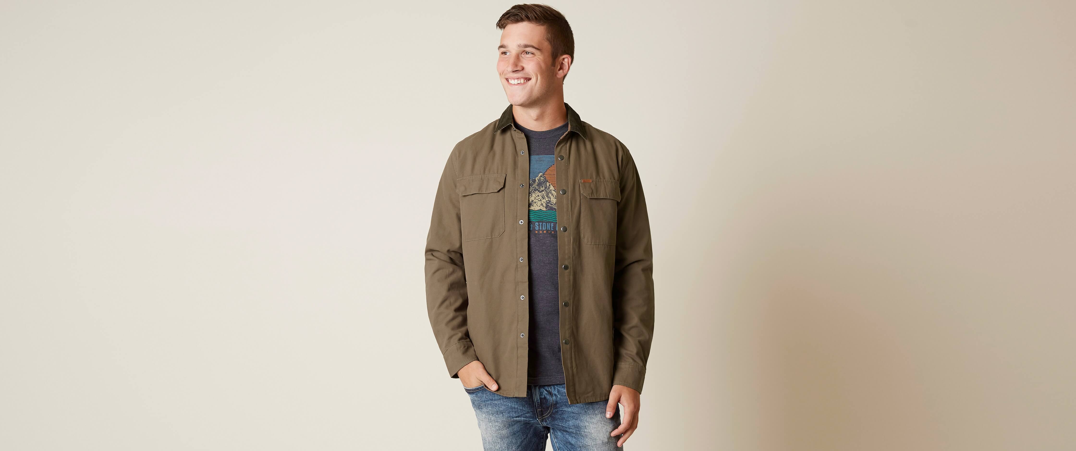 Volcom Larkin Jacket Men's Coats Jackets in Mushroom Buckle