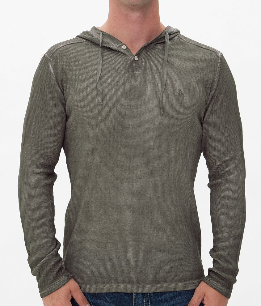 Volcom Central Thermal Henley Hoodie - Men's Sweatshirts in