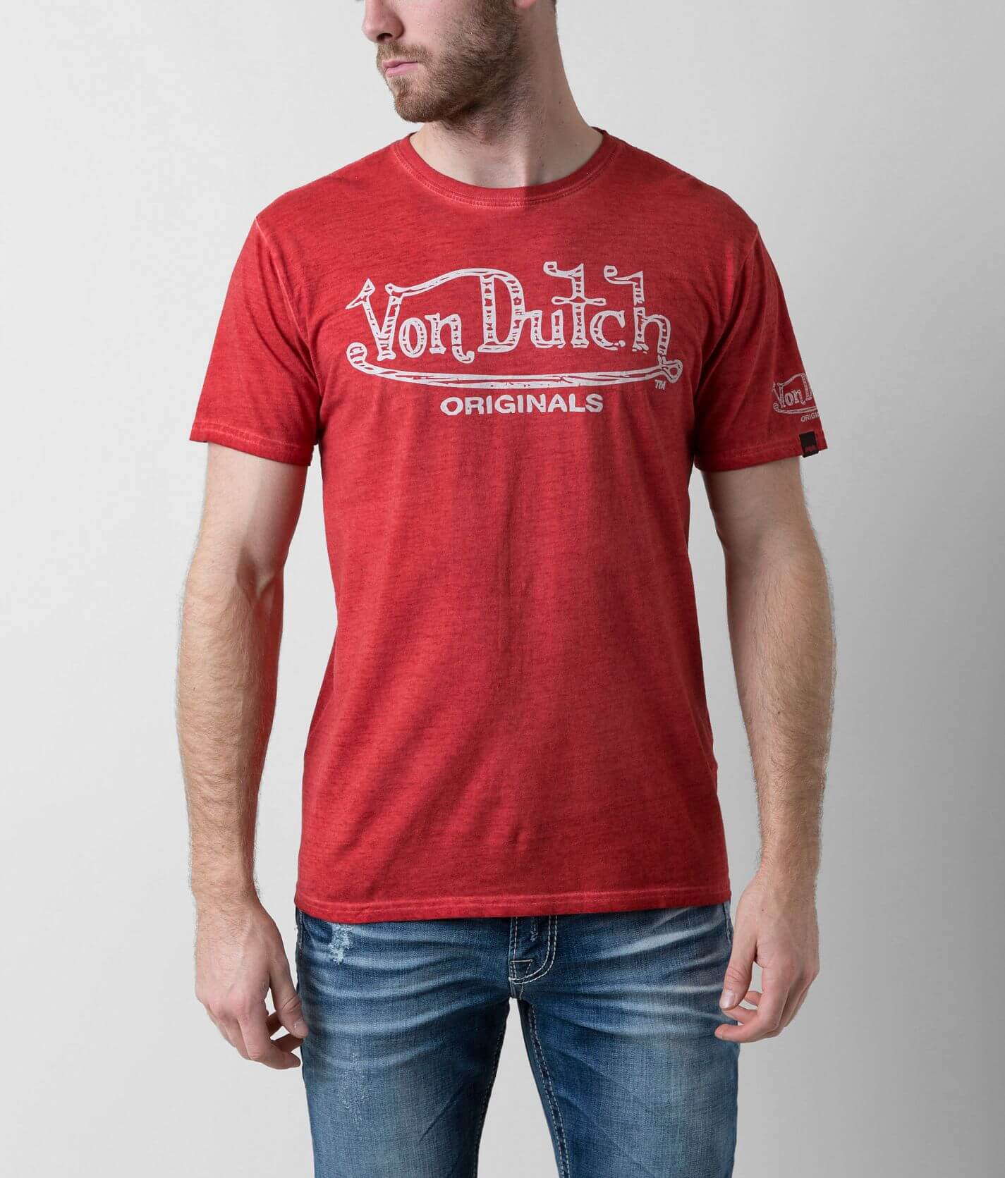 Von Dutch Logo T-Shirt - Men's T-Shirts in Red | Buckle