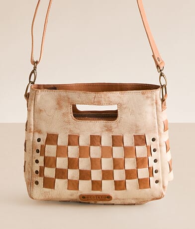 Bed Stu Orchid Woven Leather Purse front view