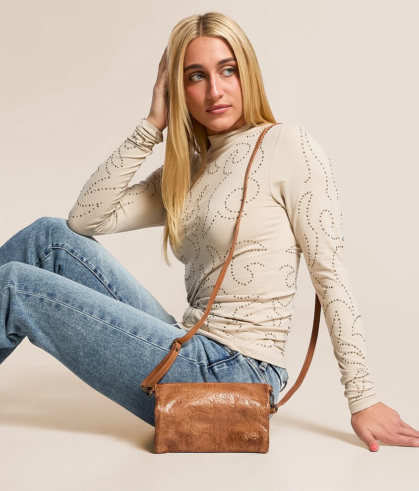 Cadence Embossed Leather Crossbody Purse - thumbnail 7