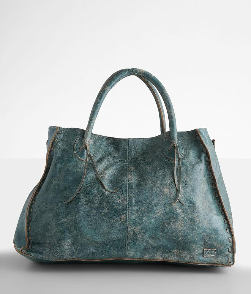 Rockaway Leather Tote, Dark Teal Lux