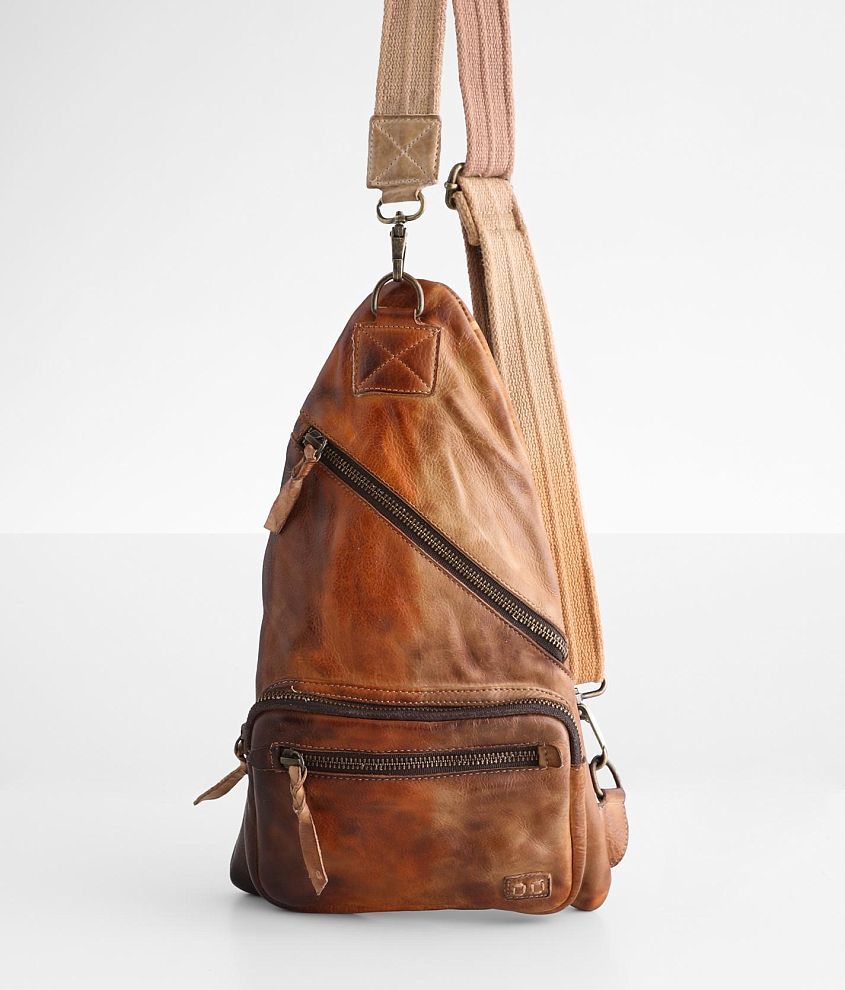 Leather one strap outlet backpack